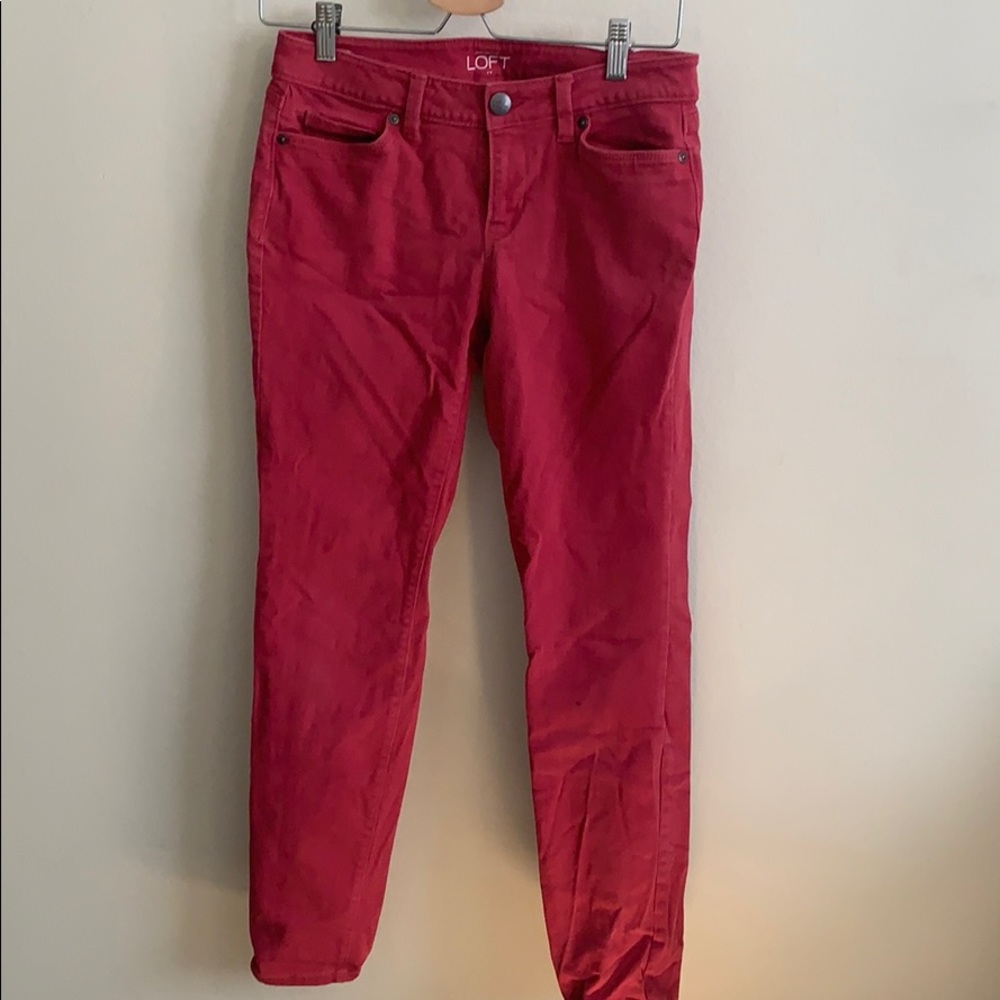 Red pants/jeans curvy skinny